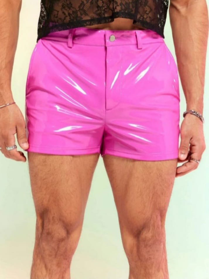 Electric Pink Vinyl Shorts